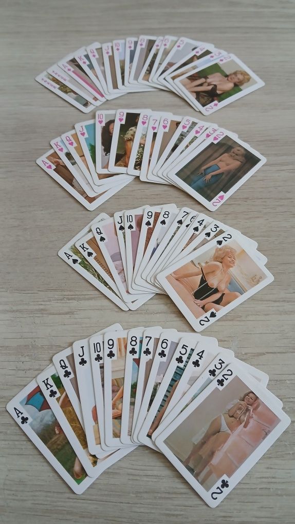 Karty VINTAGE MINI 54 Models Nude Colour Playing Cards NO. 456 Gold Bo