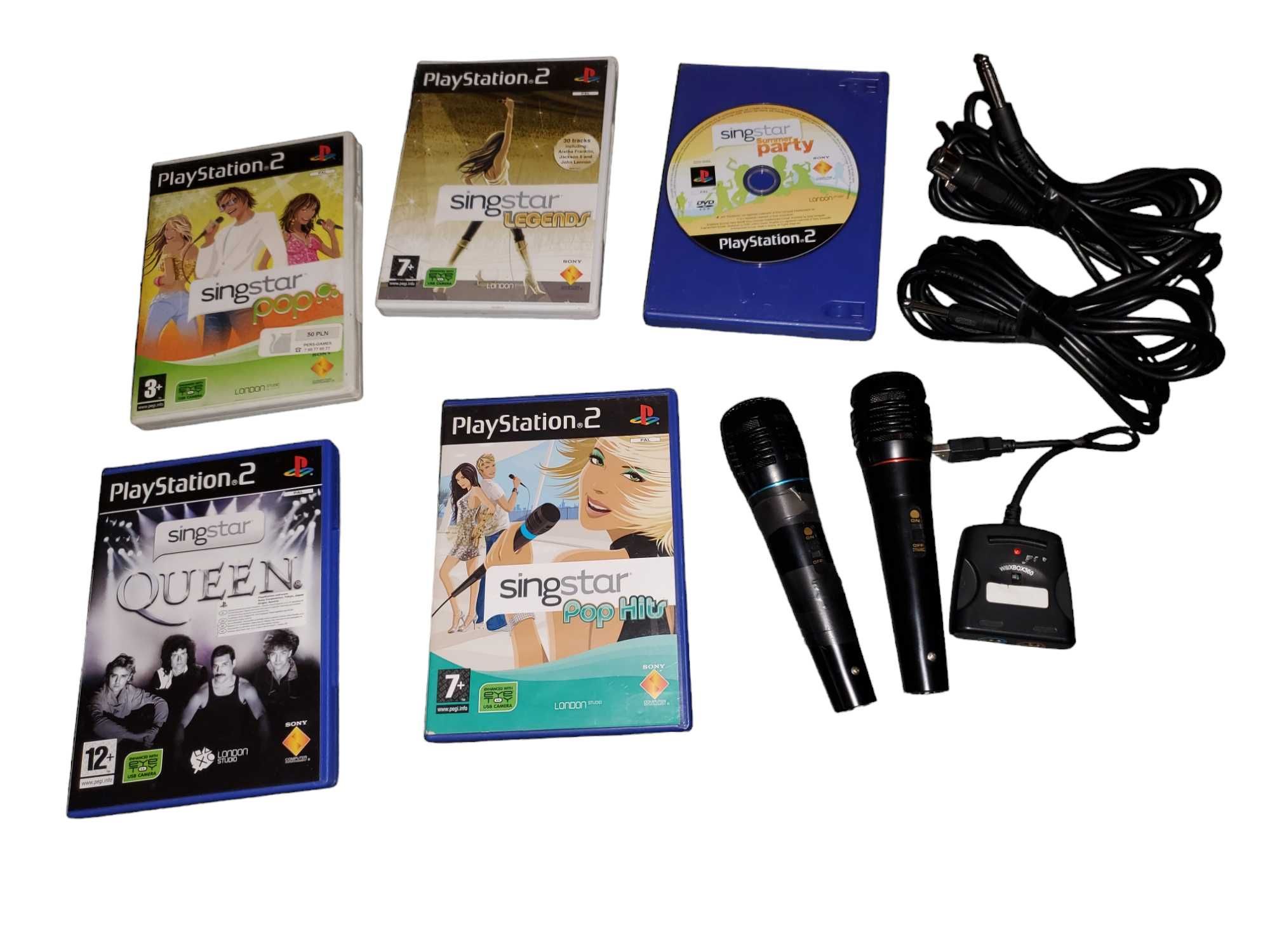 Zestaw Singstar Gry Mikrofony PS2