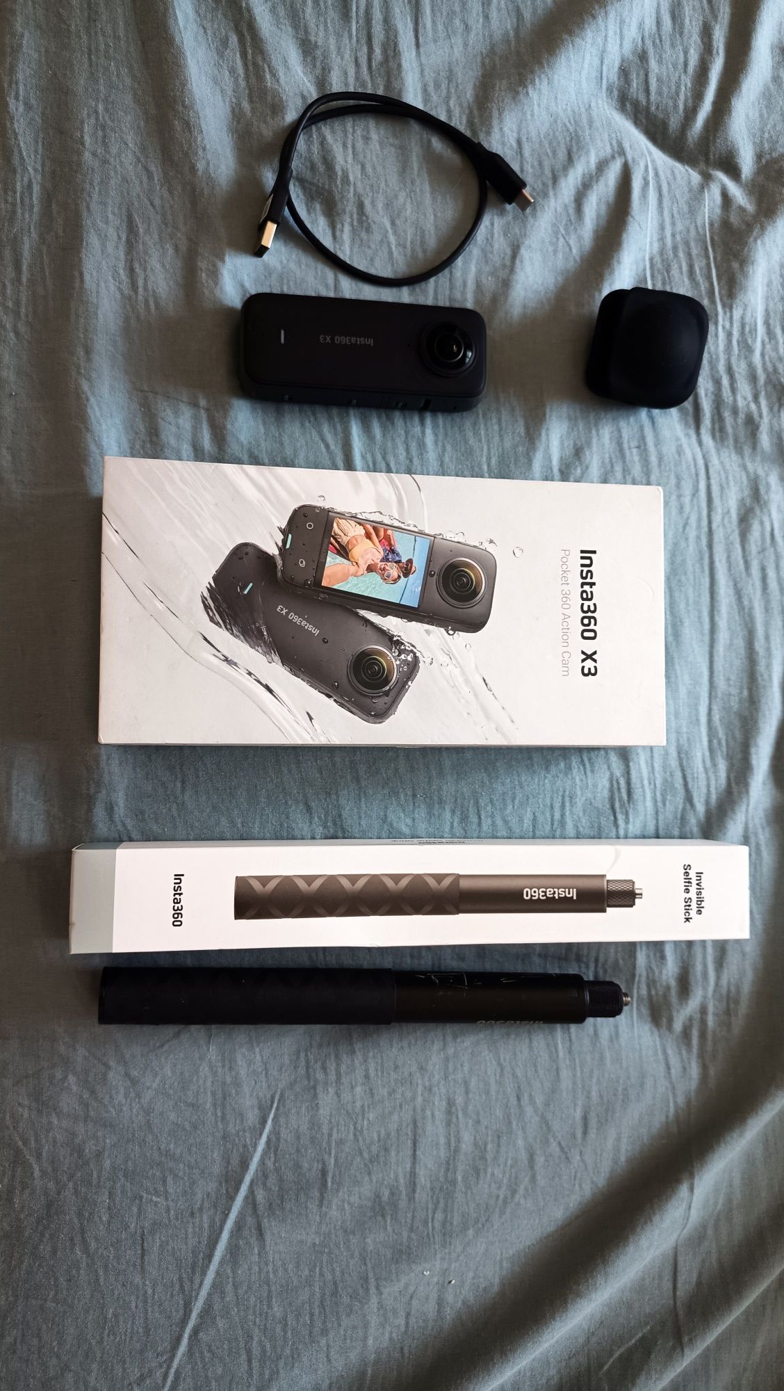 insta 360 X3 - com acessórios - como novo
