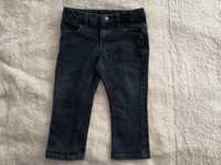 Granatowe regulowane spodnie jeansowe jeansy Nautica 86 - 92