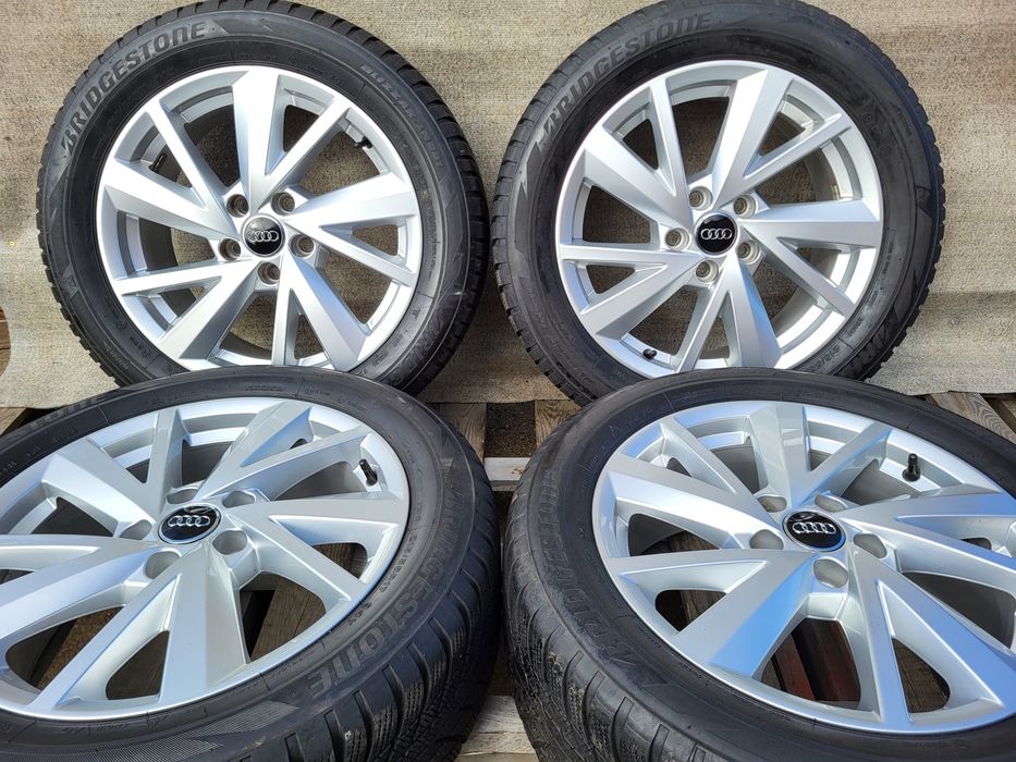 [K335] Koła zimowe 17 Cali 5x112 + Opony 215/55/17 6mm Audi Oryginał
