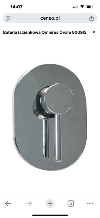 Bateria podtynkowa OMNIRES OVALE 9009IS chrom