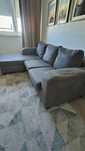Sofá chaise longue de 3:lugares