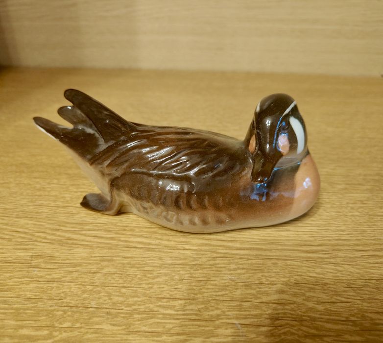 Figurka Łomonosow Ceramiczna porcelana Kaczka