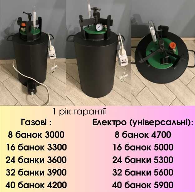 автоклави заводські  - газовий,  електричний / электрический + рецепти