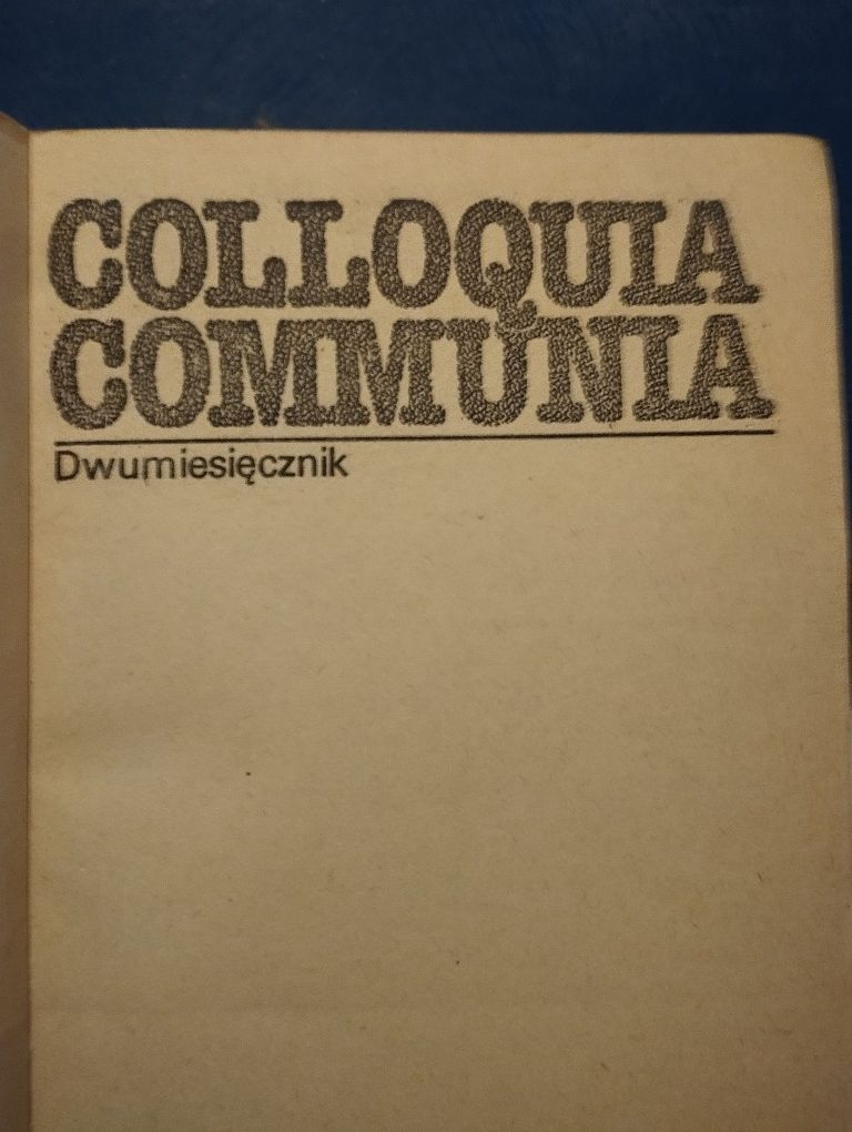 Colloquia communia 1986
