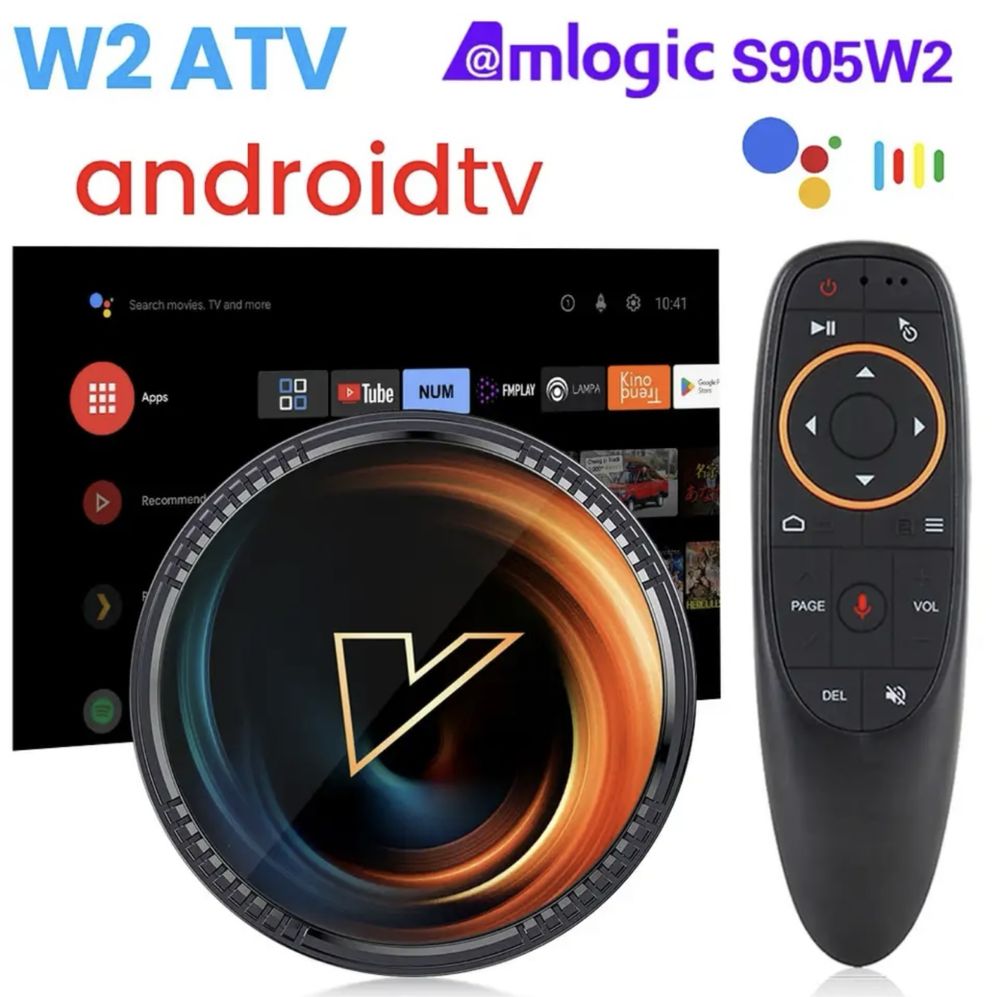 Смарт ТВ приставка Vontar W2 ATV 4/64Гб. Smart tv box Android TV