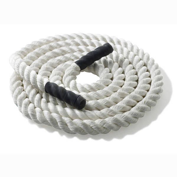 Канат тренувальний для кросфіта 15м Battle Rope White WCG 50х15