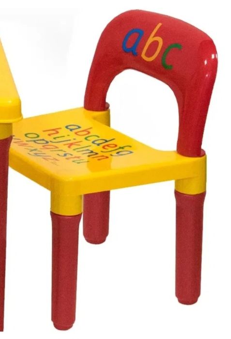 Nowy Zestaw Mebli dla Dzieci Stolik+2 Krzesła Abecadło dziecięce