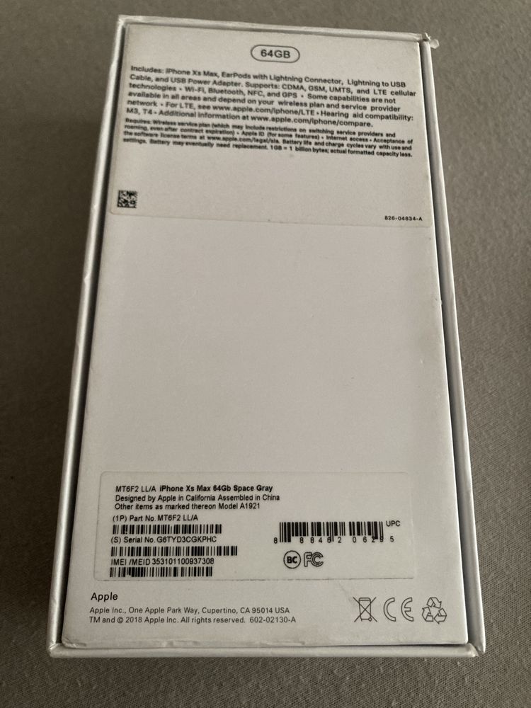 Iphone xs max 64 gb