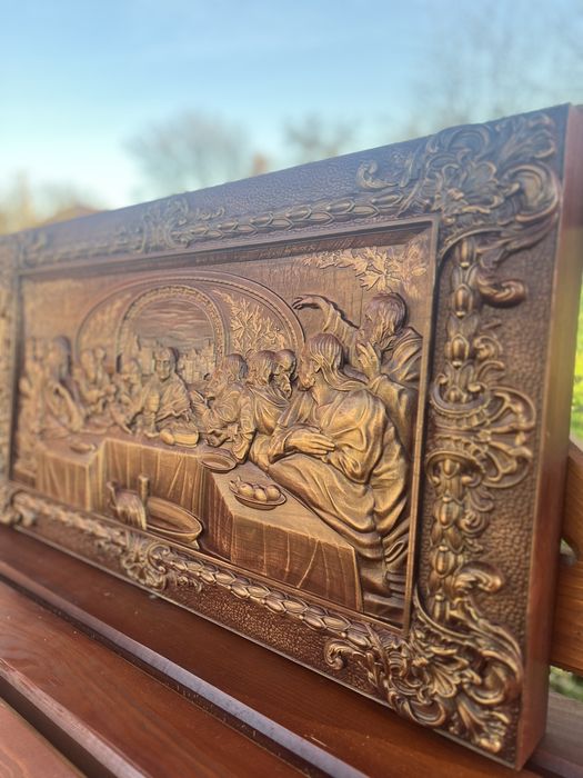 Таємна вечеря  90х48см /образи /картині різблені