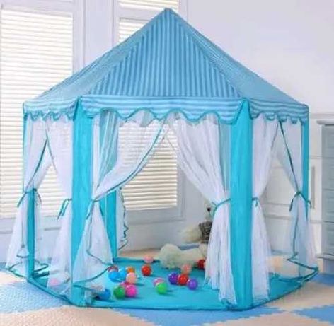 Палатка детская игровая (голубая)
