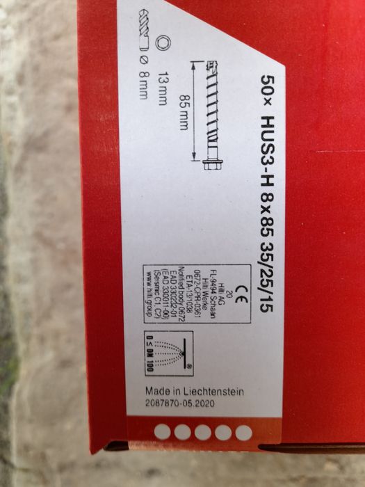 Hilti HSA kotwy dyble