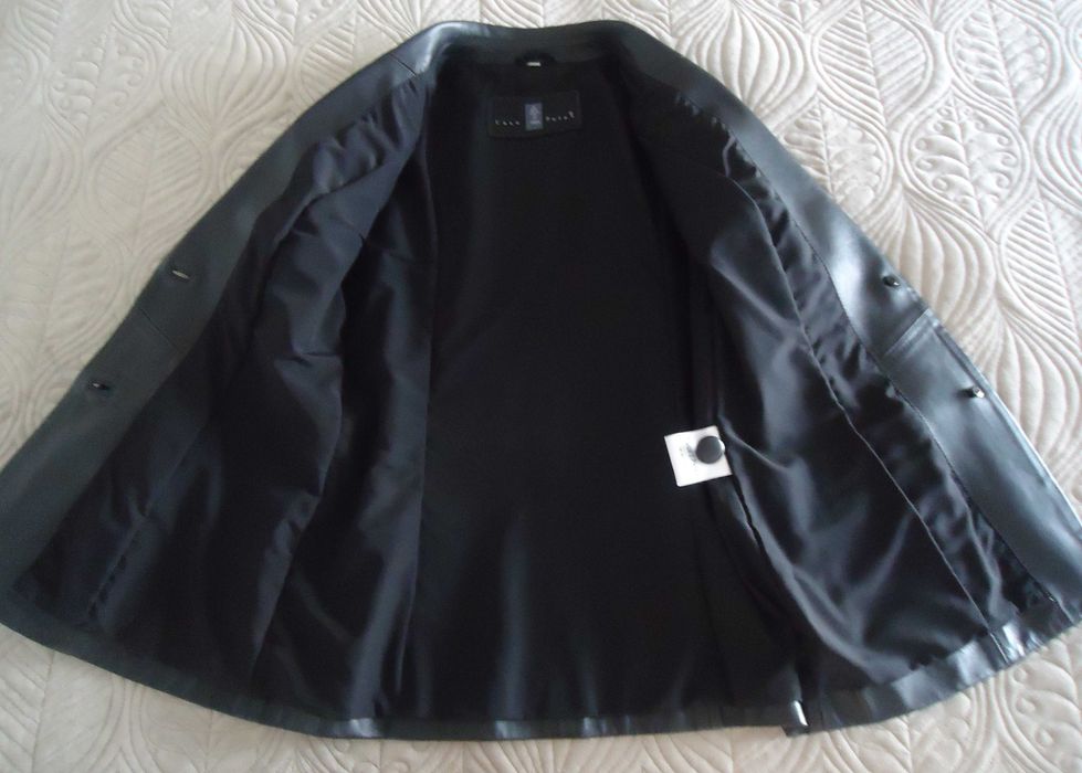 Casa da Peles  -  Blazer slim fit em cabedal polido