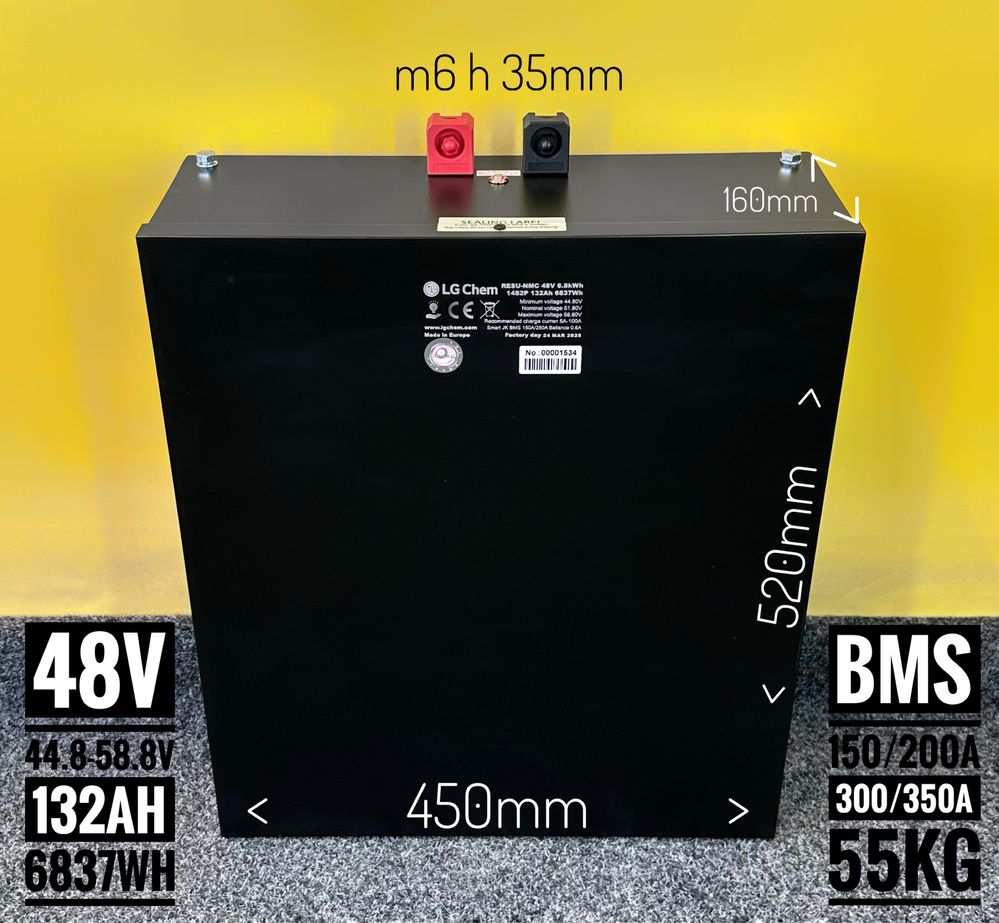 Акумулятор LG Chem 14S2P 132Ah 6.8kWh BMS Smart для 48V інверторів