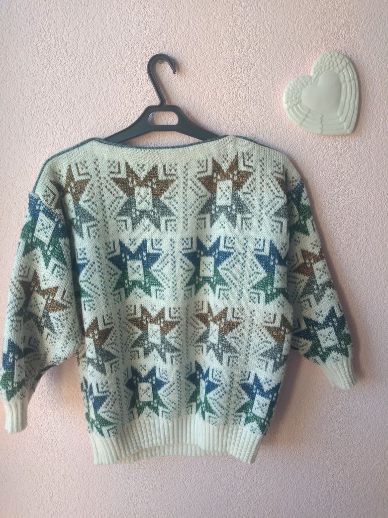 Sweter vintage gwiazdy M
