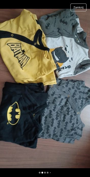4 pajace śpiochy piżamki do spania r.92 batman