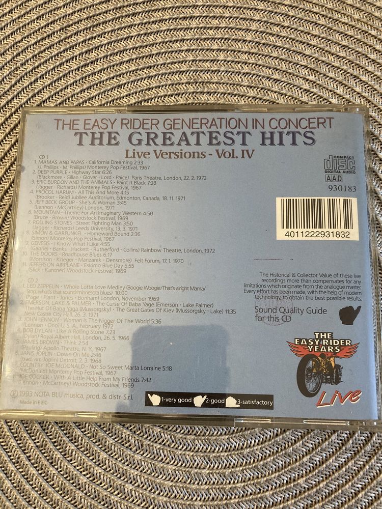 The greatest hits The easy rider generation in concert 2 CD