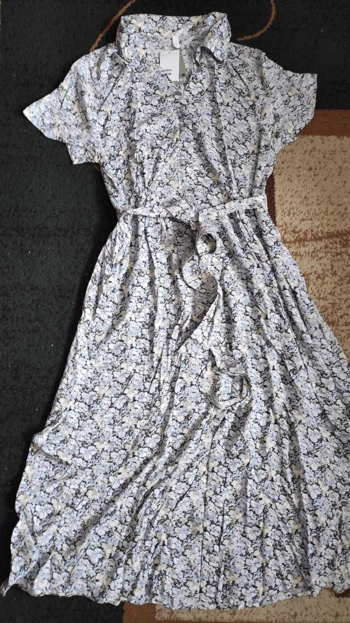 H&M сукня плаття платье халат квітковий принт р. Л