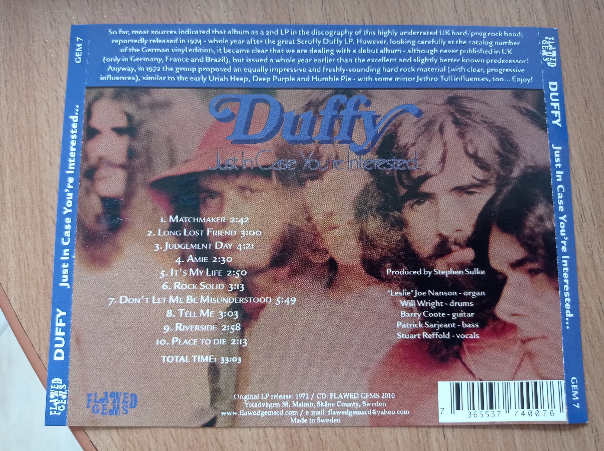 Duffy - Just in case You're interested