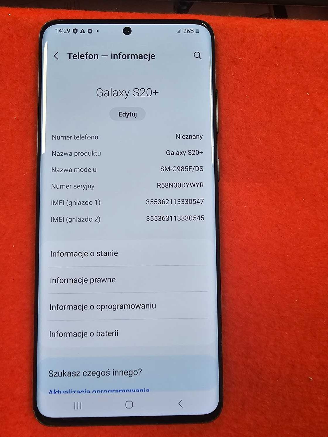 SAMSUNG Galaxy S20+ 8/128