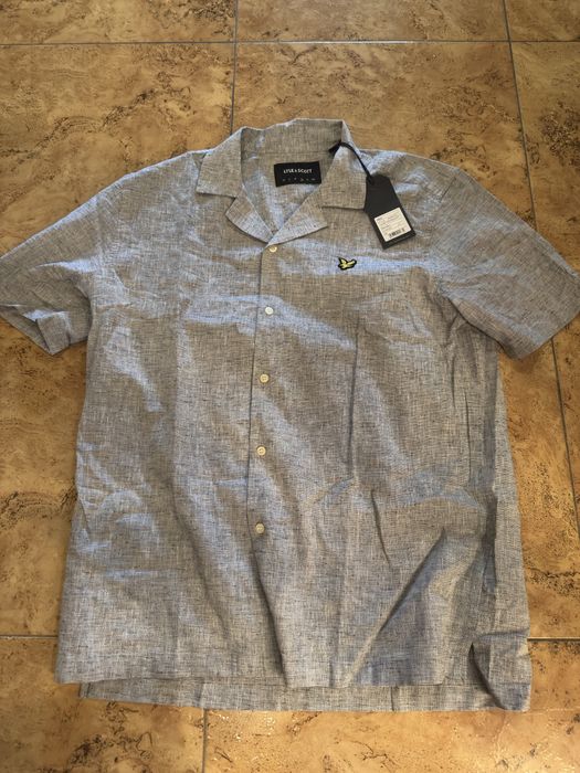 Сорочка чоловіча Lyle & Scott Linen Blend Oxford Revere Shirt SW2210V