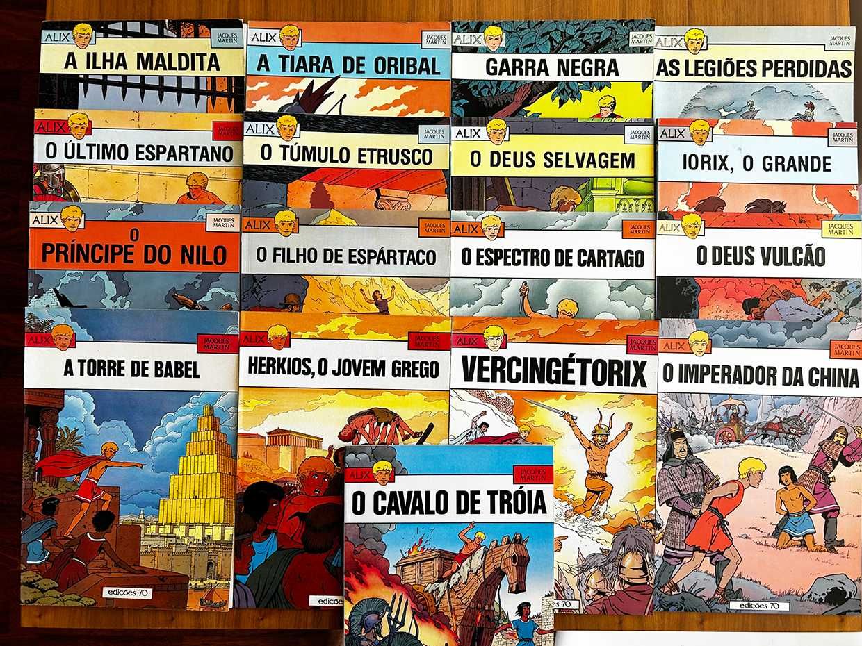 17 livros ALIX - banda-desenhada - edições de 1981/1988