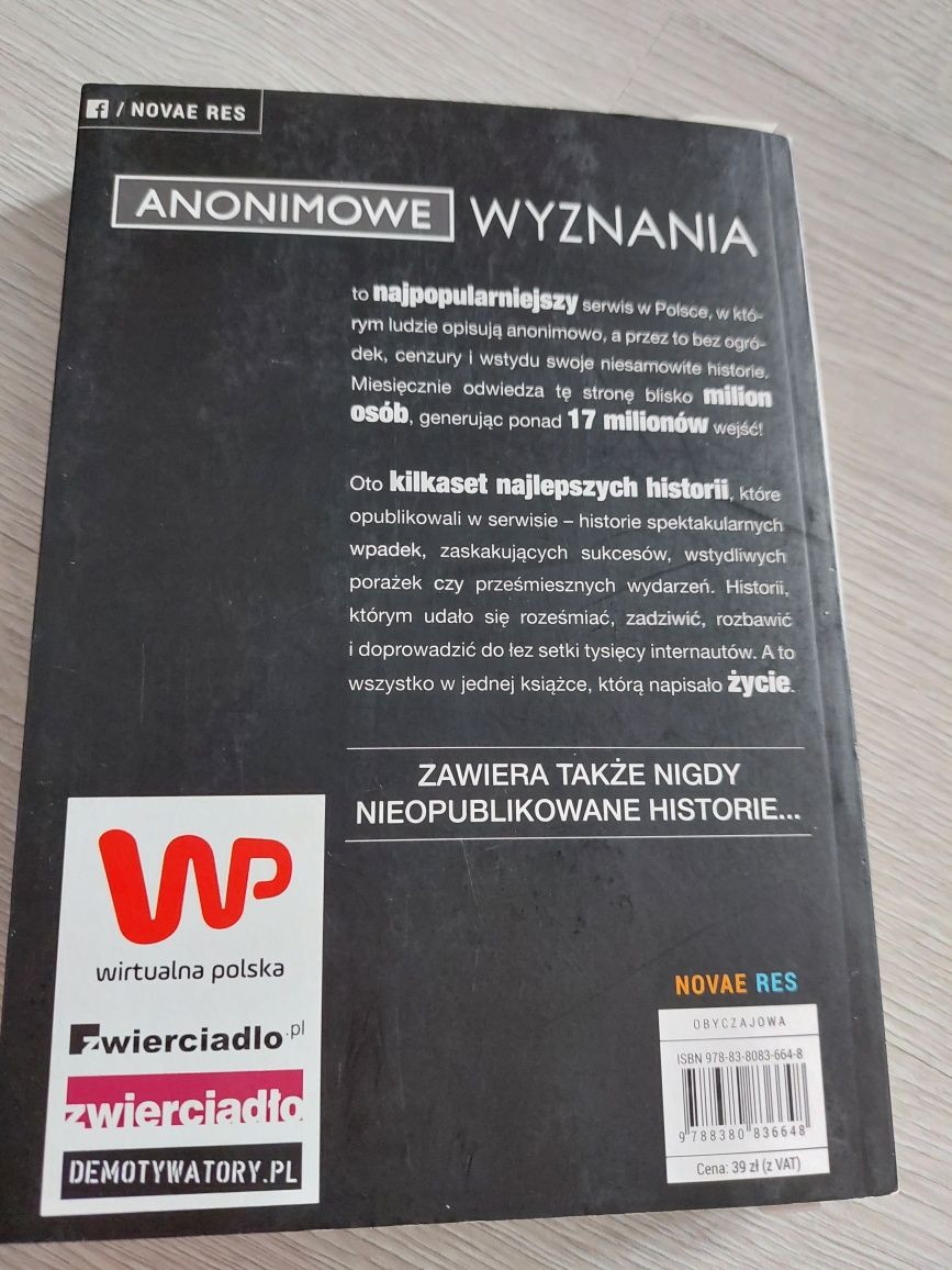 Książka "Anonimowe wyznania"