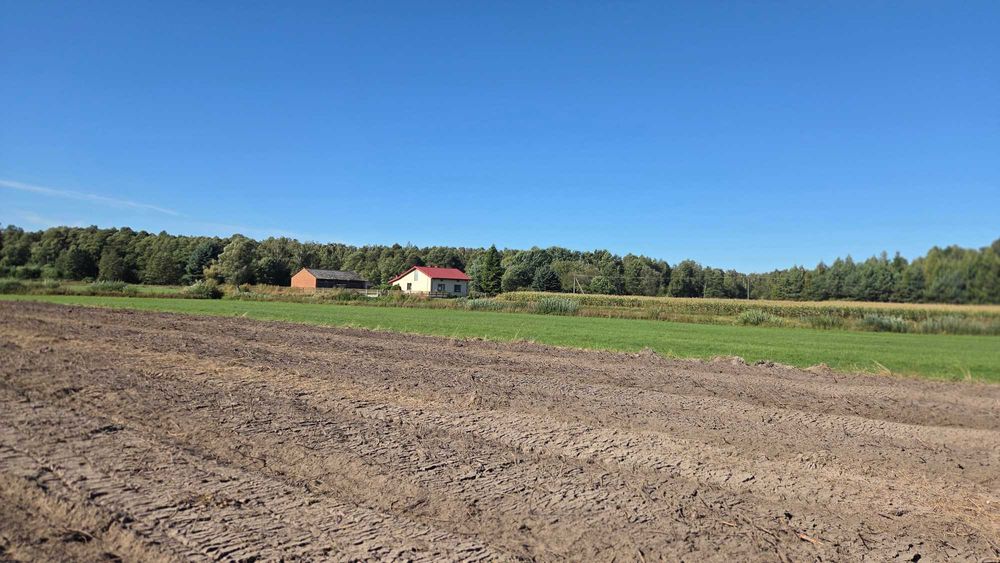 Działka nad rzeką Rawka przy lesie