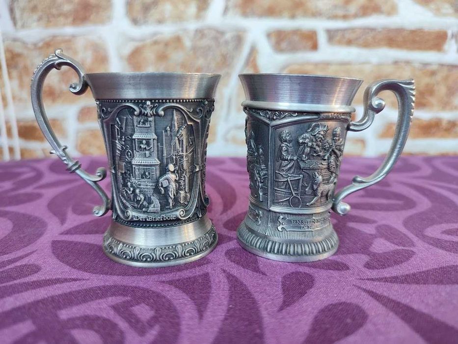 Вінтажні вироби з харчового олова. Чарки 40мл. Німеччина.