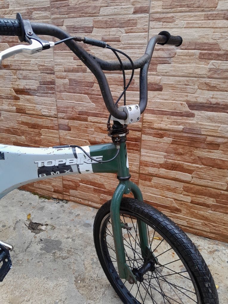 Antiga bmx topbike com guiador 360 roda 20