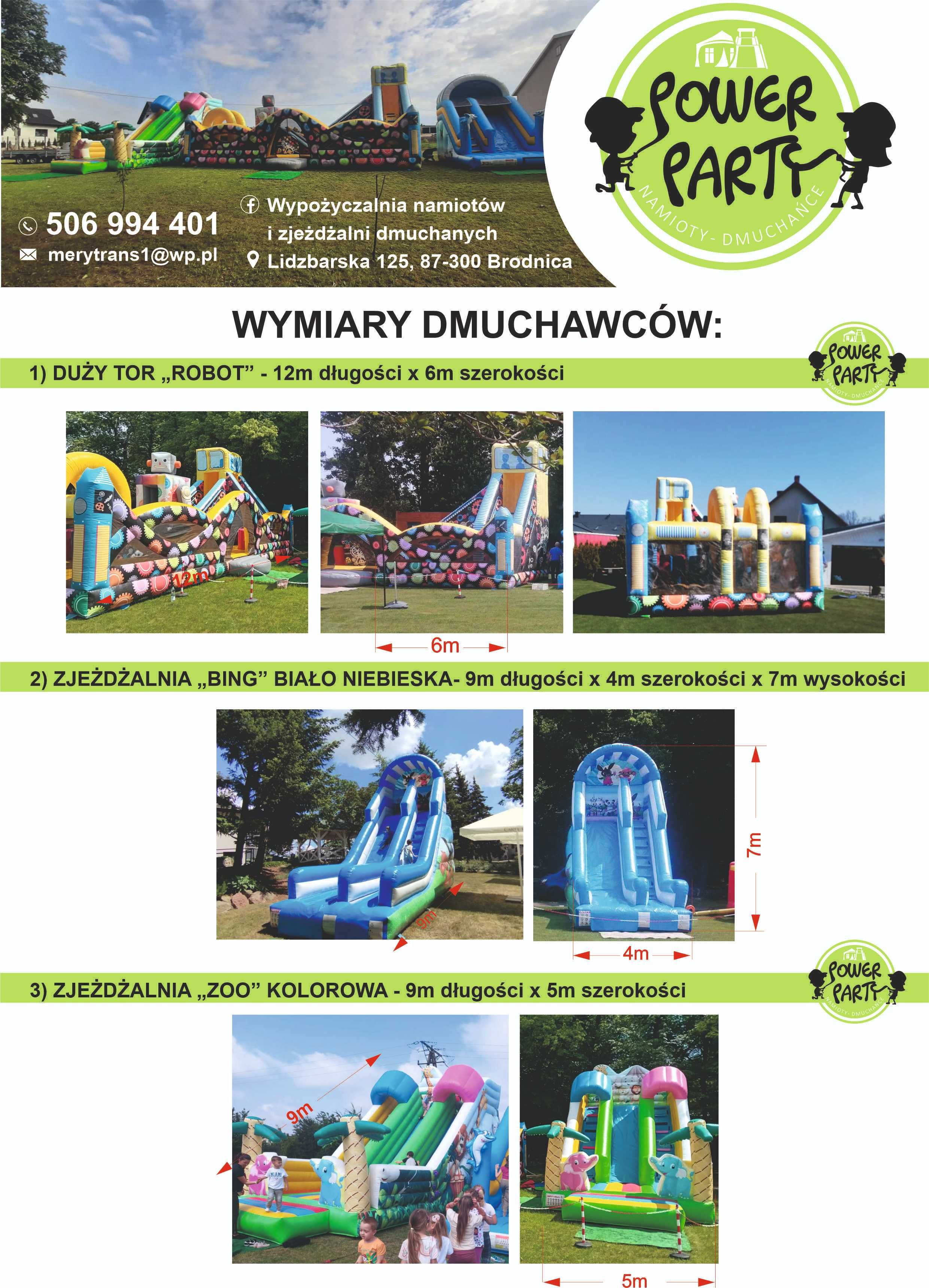 wynajem zjeżdzalnia dmuchana , dmuchańce , dmuchane zjeżdżalnie