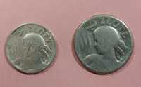 Żniwiarki 2 szt. 1 zł 1925 i 2 zł 1925 II RP monety