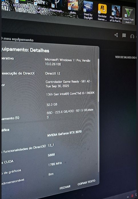 Pc Gamer i5 13600k e RTX 3070