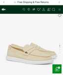 Лофери Lacoste бежеві 42
