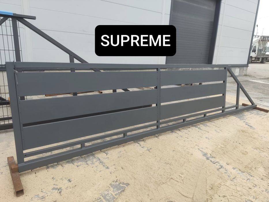 Brama przesuwna panel z blachy 5m, ocynk ogniowy+RAL, inne