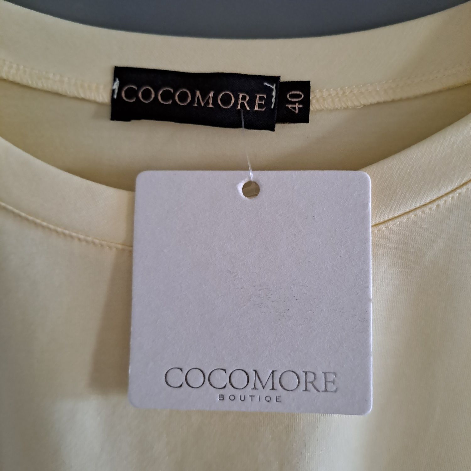 Cocomore pastelowy żółty t-shirt koszulka rozmiar 40 L