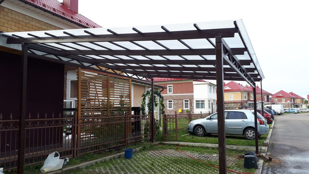 Навес для автомобиля.Козырьки .Для сада,участка .от производителя.
