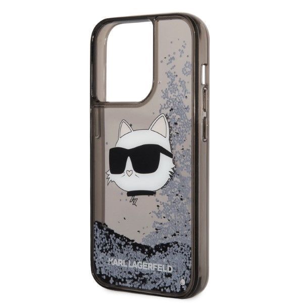 Etui Karl Lagerfeld Choupette iPhone 14 Pro Glitter Czarny