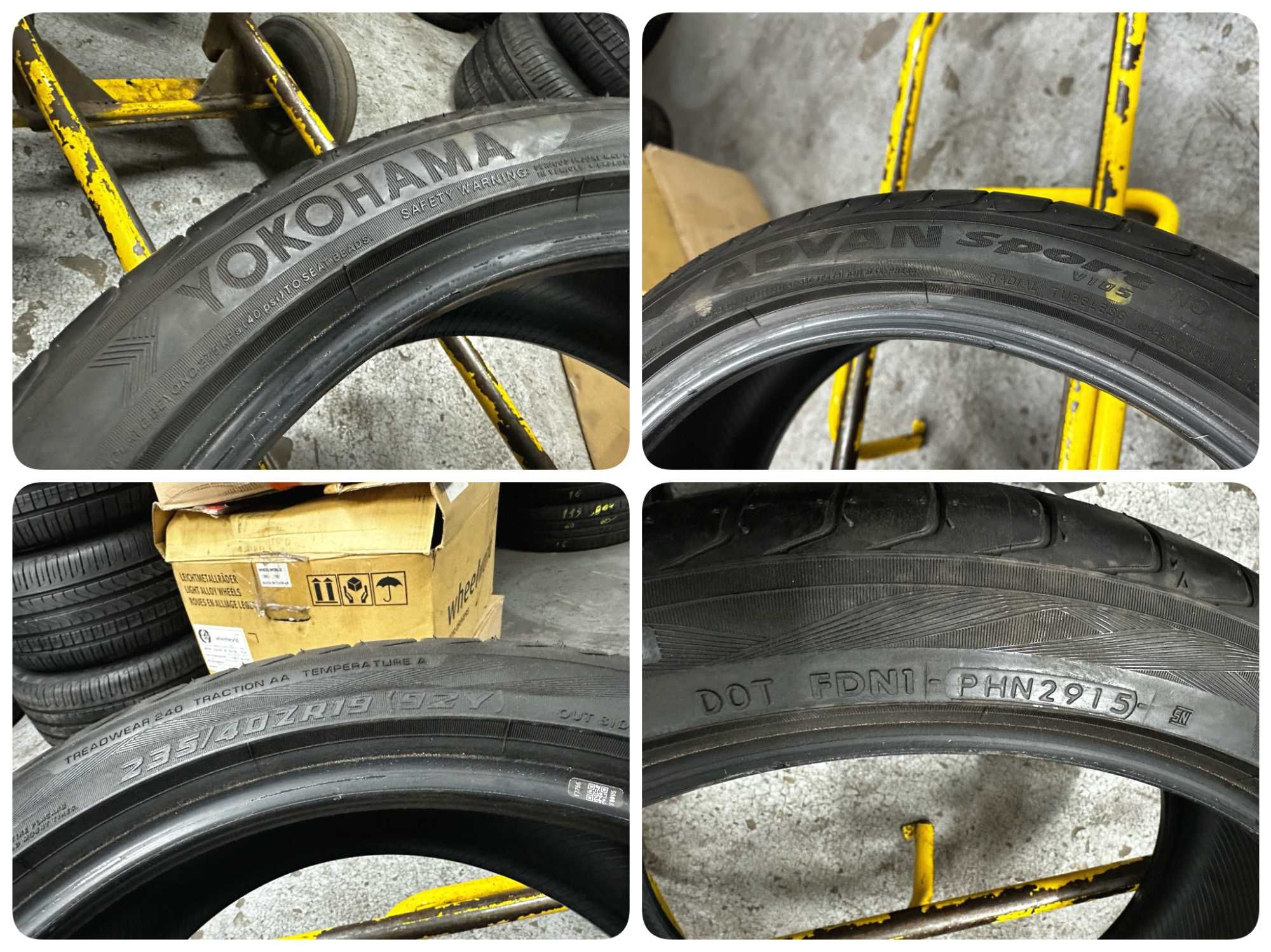 1X Opona Letnia 235/40R19 92Y YOKOHAMA ADVAN SPORT V105 N0 NOWA 6.5MM