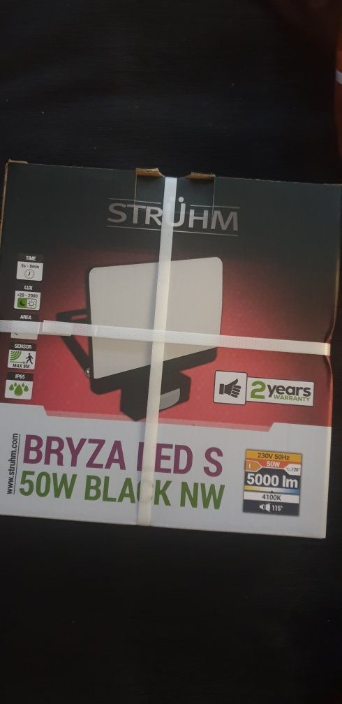 Naświetlacz czarny LED S 50W 4100K 5000lm IP65 IK10 Bryza Led