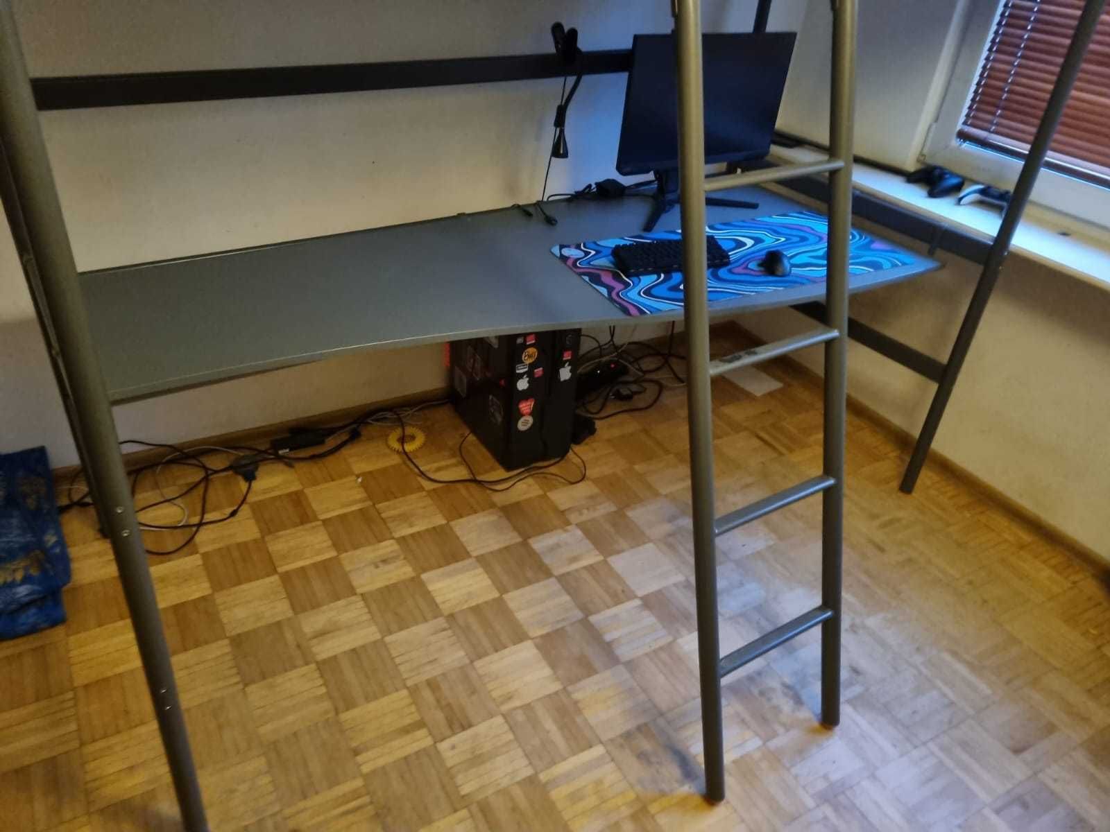 Łóżko na antresoli z biurkiem, IKEA używane