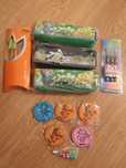Material NOVO: canetas Agatha Ruiz LP  e borrachas e estojos Inoxcrom
