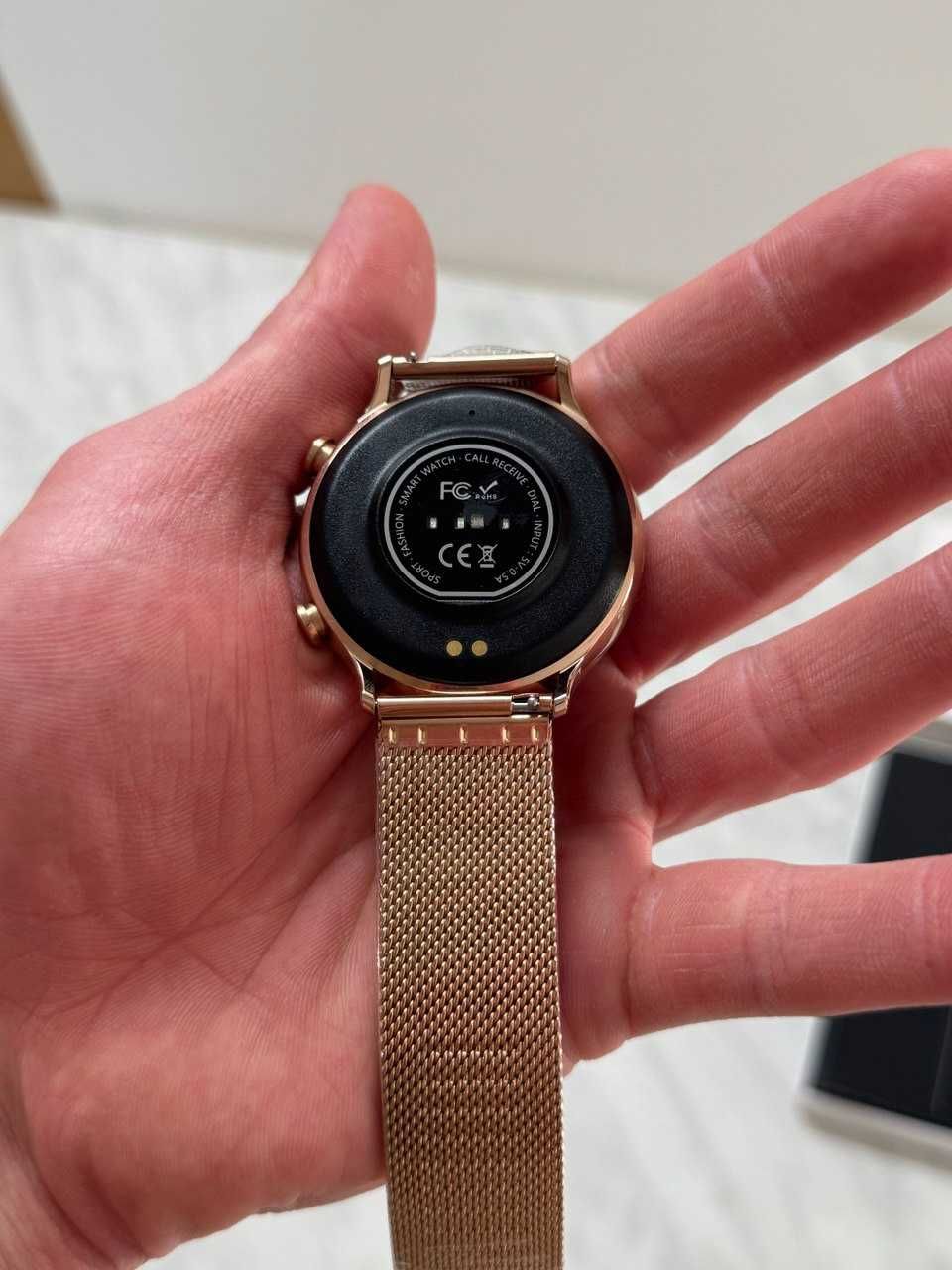 NOWY Smartwatch damski zegarek złoty IP67 rozmowy 4 paski w zestawie