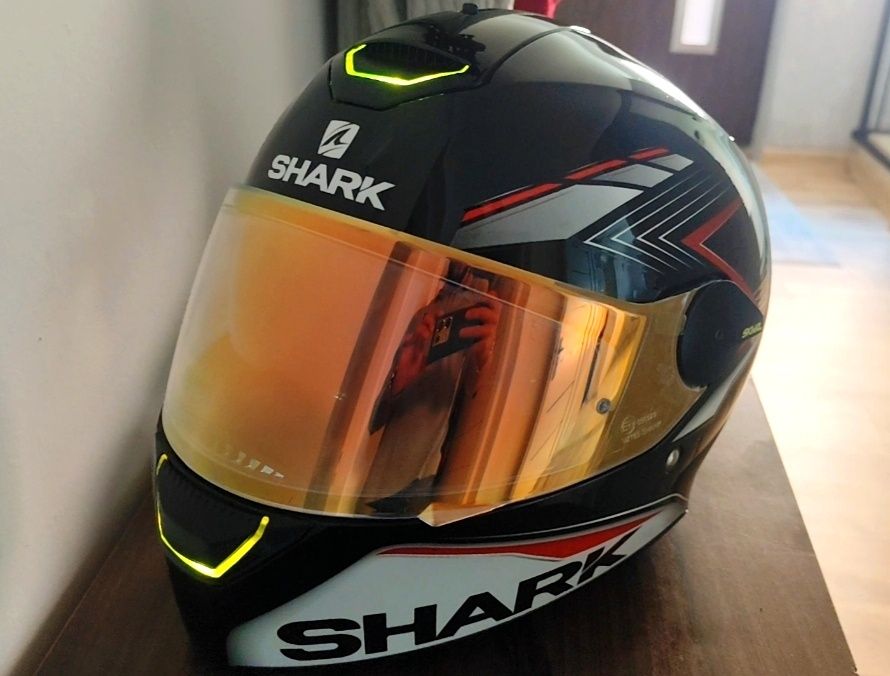 Aktualne do  10.08.2025.Kask Motocyklowy Shark Skwal  LED Pinlock roz.