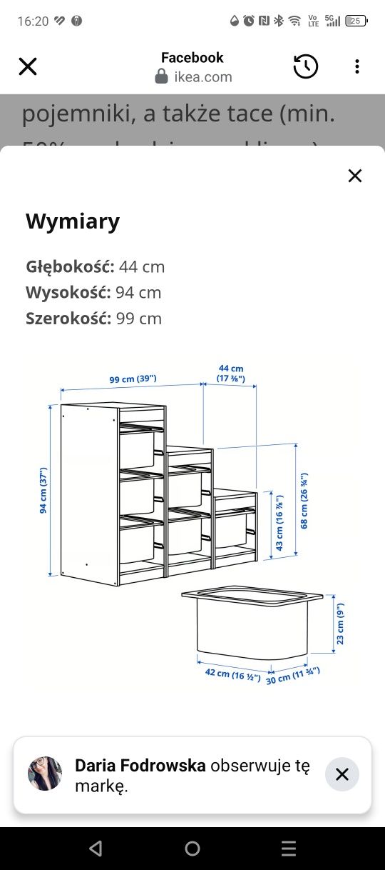 Regał kallax z pojemnikami (schody)
