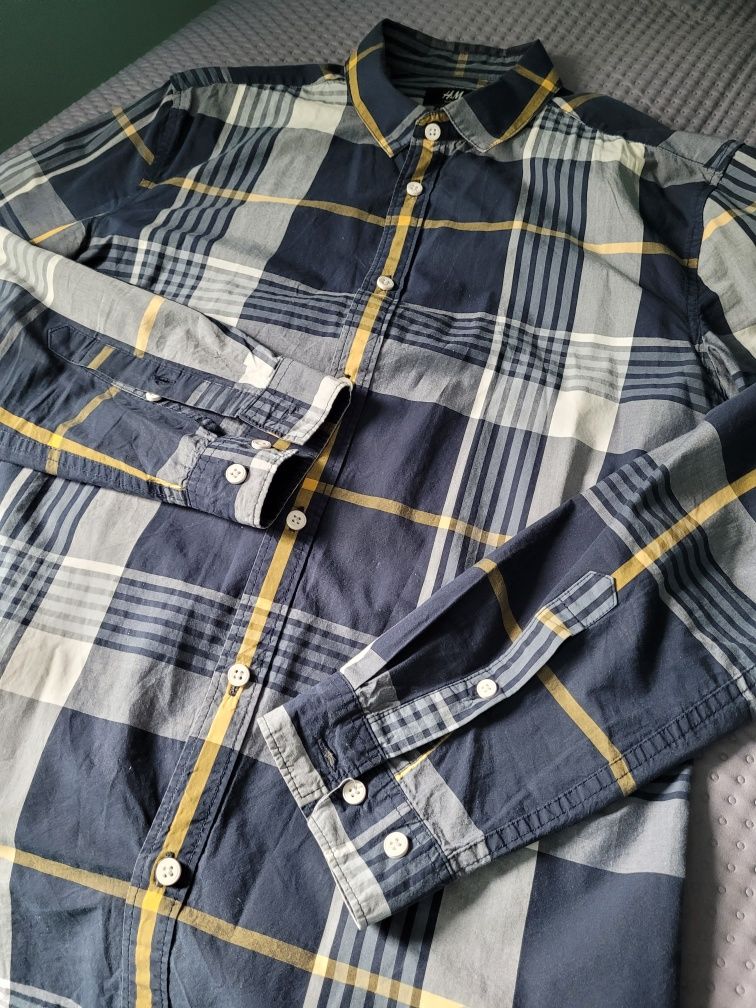 Koszula męska Slim Fit marki H&M, rozmiar M