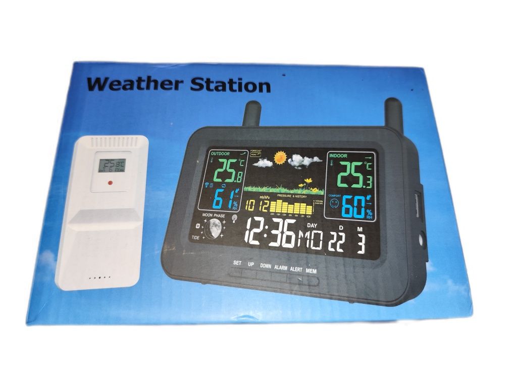 Nowa bezprzewodowa stacja pogody budzik pomiary