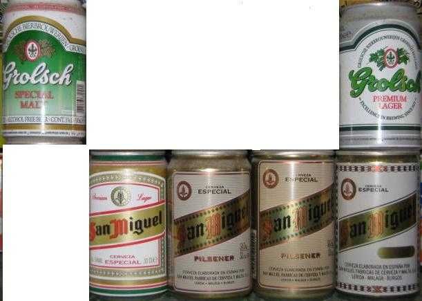 Colecção Latas Cerveja 3 (Budweiser/San Miguel/Lowenbrau)