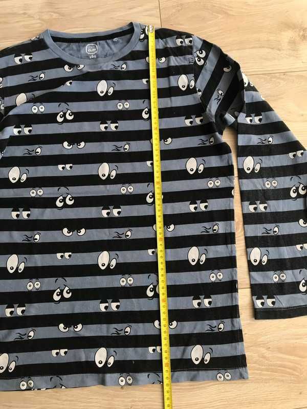 T-shirt chłopięcy w paski; bluzka z długim rękawem, Cool Club;rozm.164